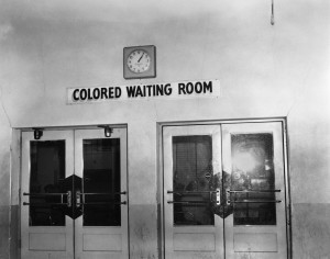 Segregated waiting room in Memphis bus station, Ernest Withers.jpg