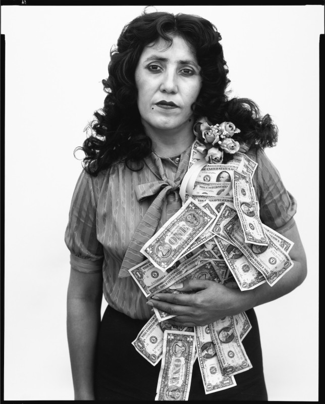 76 Petra Alvarado, factory worker, on her birthday, El Paso, Texas, April 22, 1982