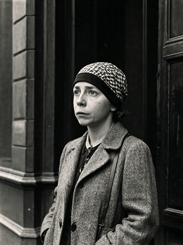 Elena_Efeoglou__Marta__2024__KI-generiertes_Bild_zu_August_Sander__Bettlerin_1930