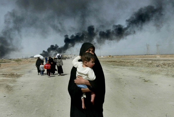 2 Zivilisten auf der Flucht, Basra, März 2003 © picture alliance, AP, Anja Niedringhaus