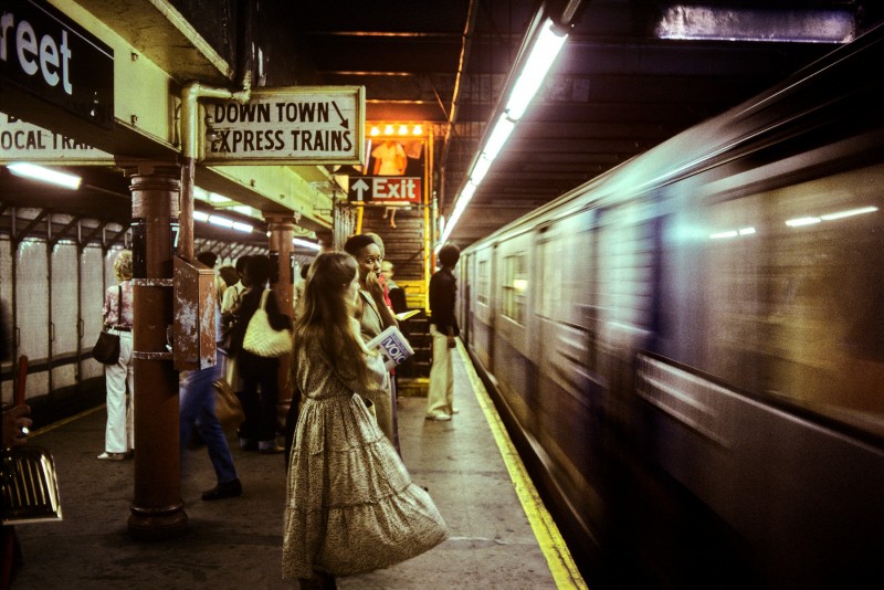 Downtown Express 72nd St. Station, Subway NY 1977 ©Willy Spiller, Courtesy of Bildhalle