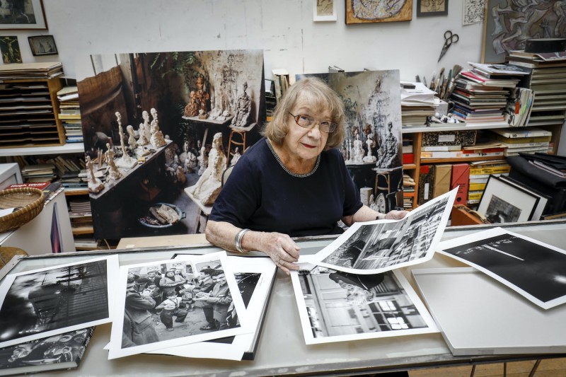 Sabine Weiss in her studio, Paris©Francois Bouchon_Le Figaro