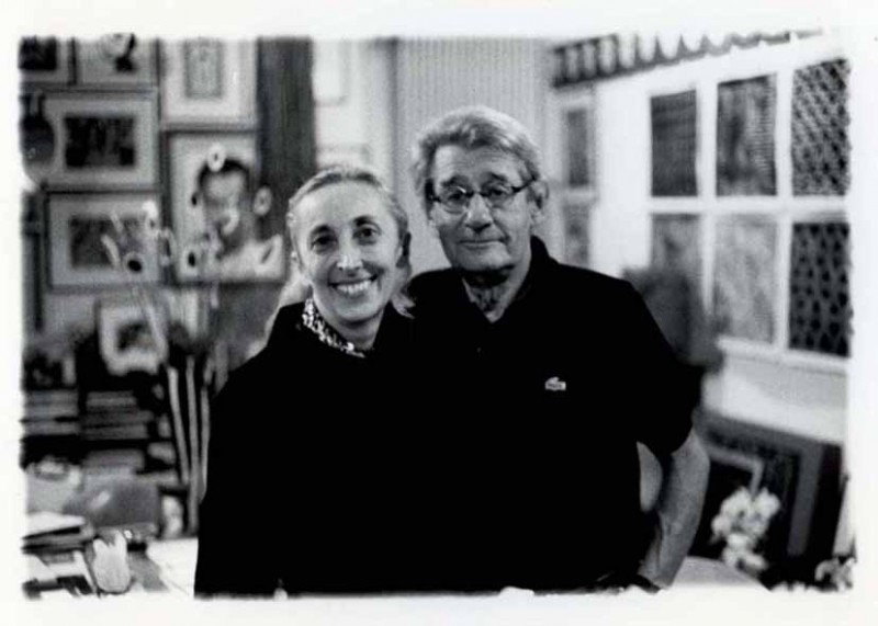 8_Carla Sozzani and Helmut Newton in her Studio_Milano_1999_copyright Lorenzo Camocardi_courtesy Fondazione Sozzani