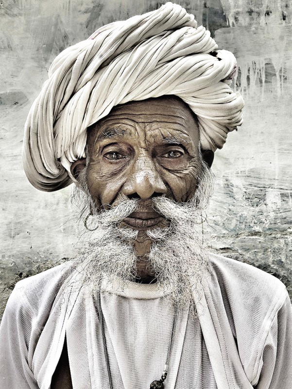 Portrait eines Farmers, Indien, 2013