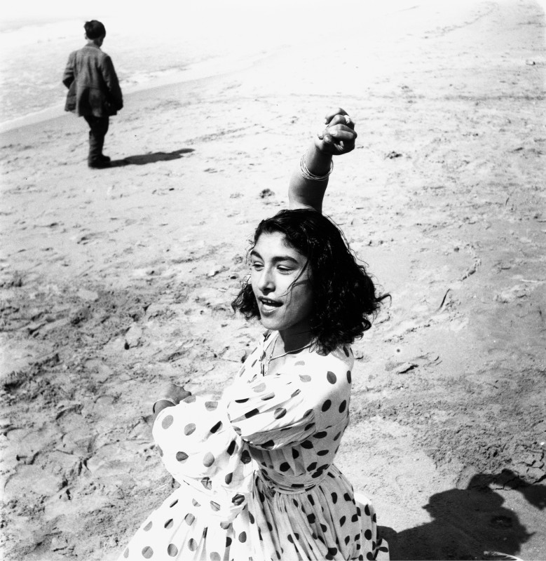 Draga in Polka Dot Dress, Saintes Marie de la Mer 1957