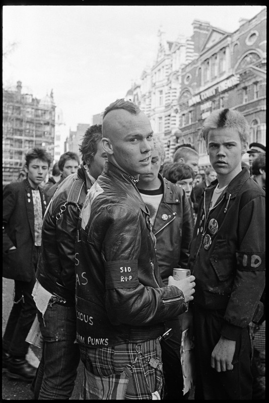 Punks Sid Vicious Memorial March London 1979 C Janette Beckman