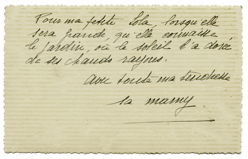 10_Fairwell_Letter from Mme_Alloncle_to Baby-Lola_1952